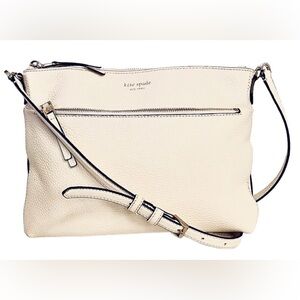 Kate Spade White Crossbody Bag with Minimalist Design